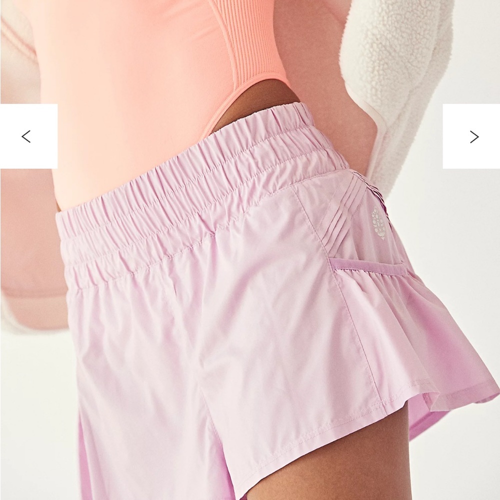 Soft Pink Athletic Shorts with Elastic Waistband
